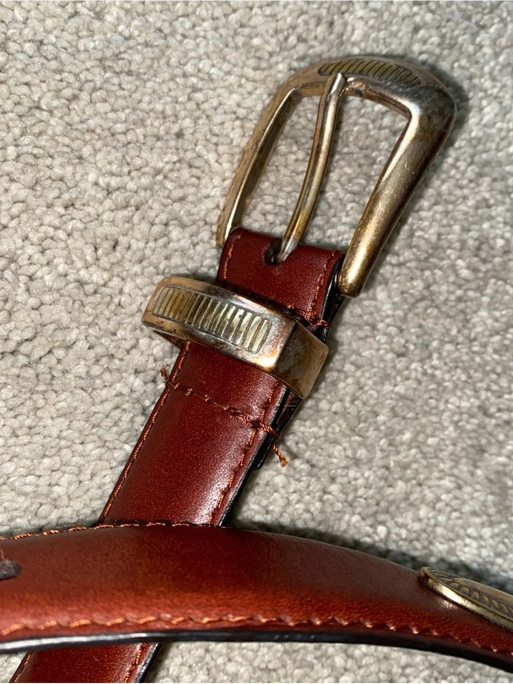 Fossil Vintage Cowhide Brown‎ Leather Belt Size 36 Men’s